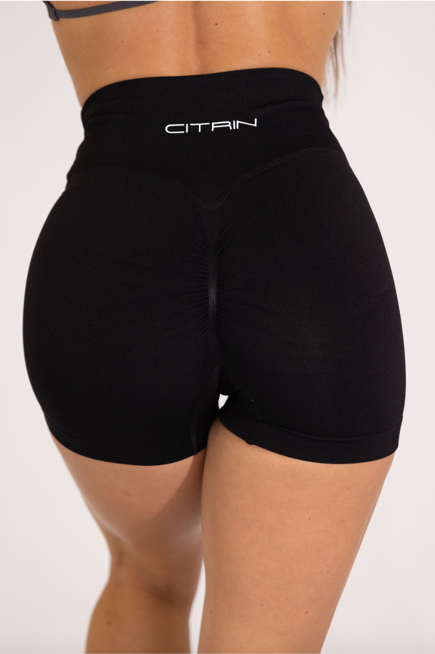 V-WAIST CONTOUR SHORTS - BLACK – CITRIN