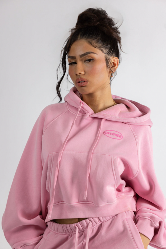DREAM STATE / CROPPED HOODIE - PINK